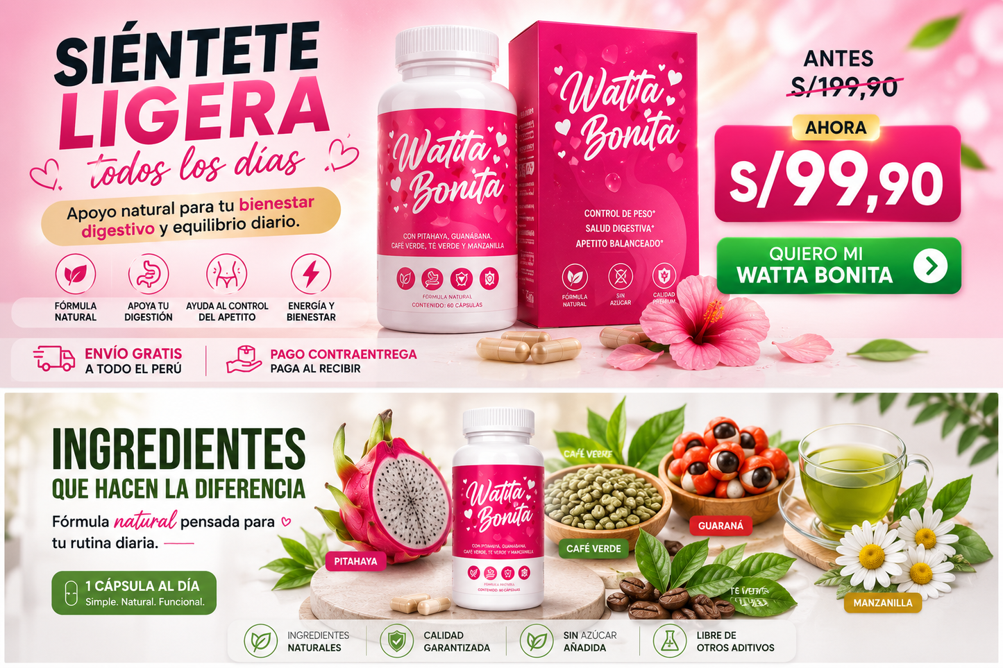 WATITA BONITA - Apoyo natural para sentirte más ligera y en equilibrio todos los días
