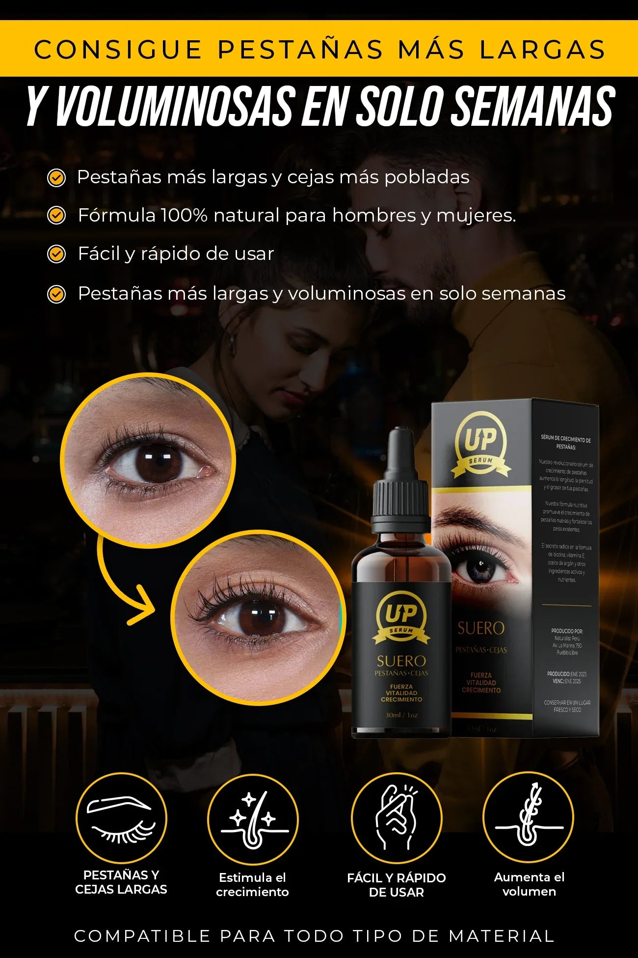SERUM DE PESTAÑAS-CEJAS UP